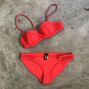 Triangle neoprene Red Piper Bikini
